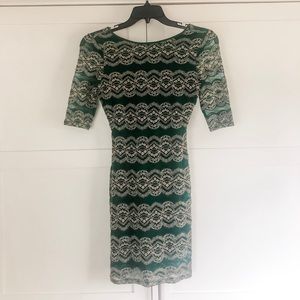 Gianni Bini scoop green bodycon mini dress